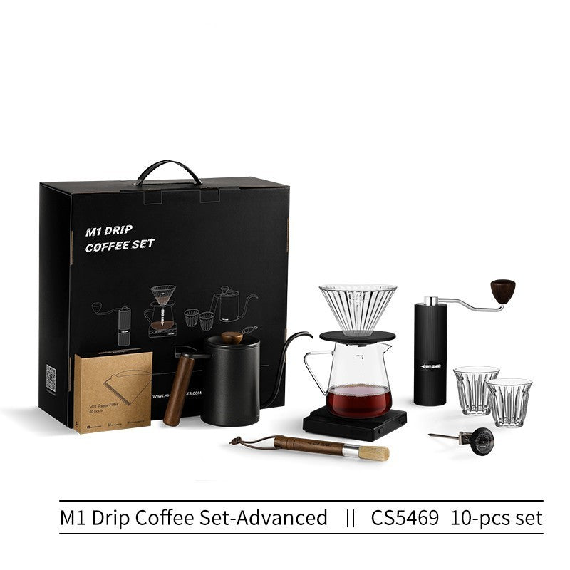 Bomber Hand Brewed Coffee Pot Set Gift Box - Stainless Steel Drip Coffee Kit