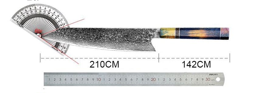 Damascus Steel VG Household Chef's Kitchen Knife - 8-Inch Blade