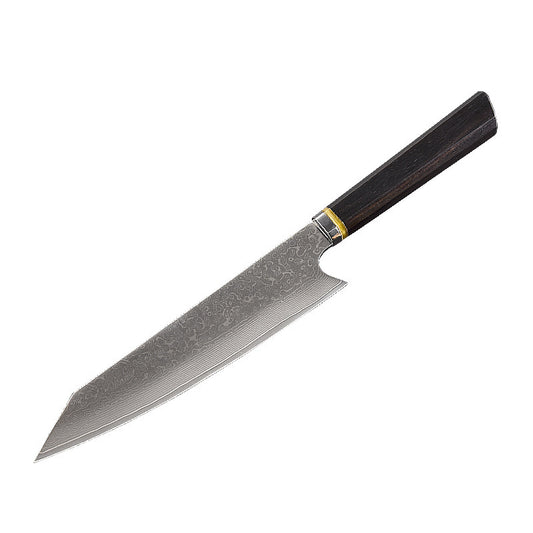 Damascus Steel VG10 8-Inch Chef’s Knife with Octagonal Ebony Handle