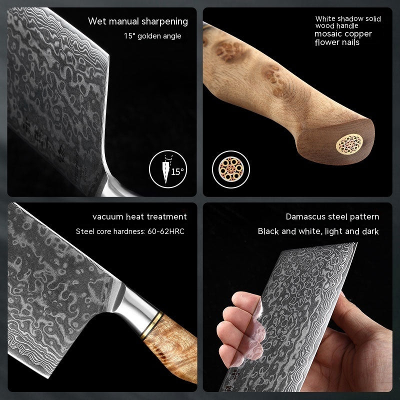 KD 67-Layer Damascus Nakiri Knife Set - Precision and Durability for Chefs