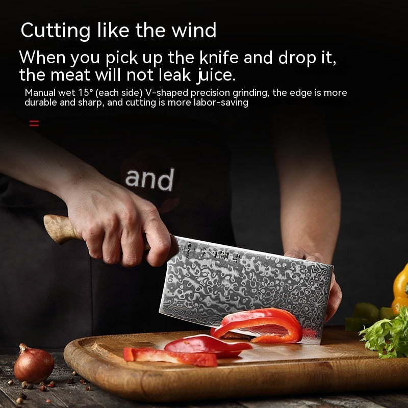 KD 67-Layer Damascus Nakiri Knife Set - Precision and Durability for Chefs