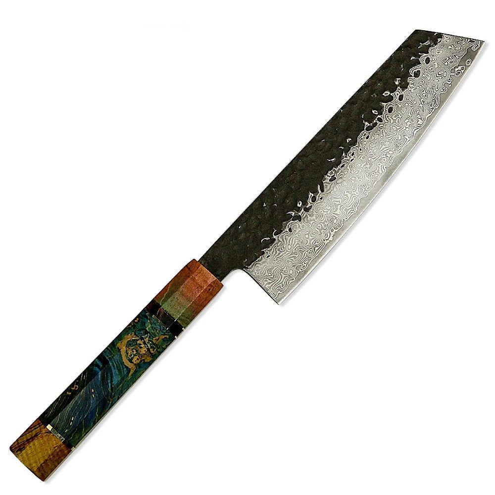 VG10 Damascus Tool Forging Knife Set - 8-Inch Chef, Kiritsuke, and 7-Inch Nakiri Knives