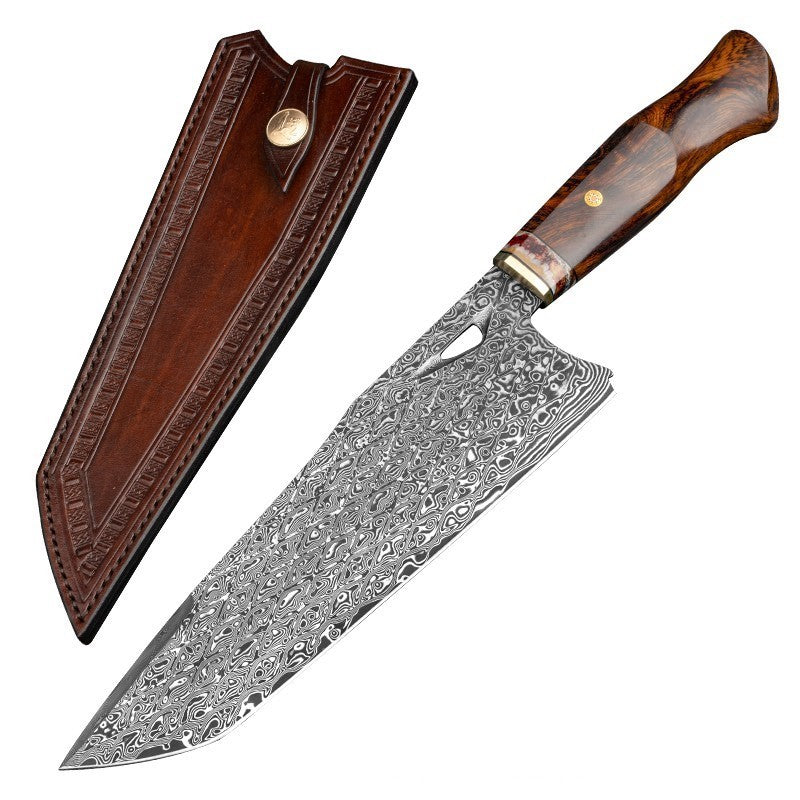 Damascus Steel Professional Kitchen Chef’s Knife - 8.5 Inch Blade