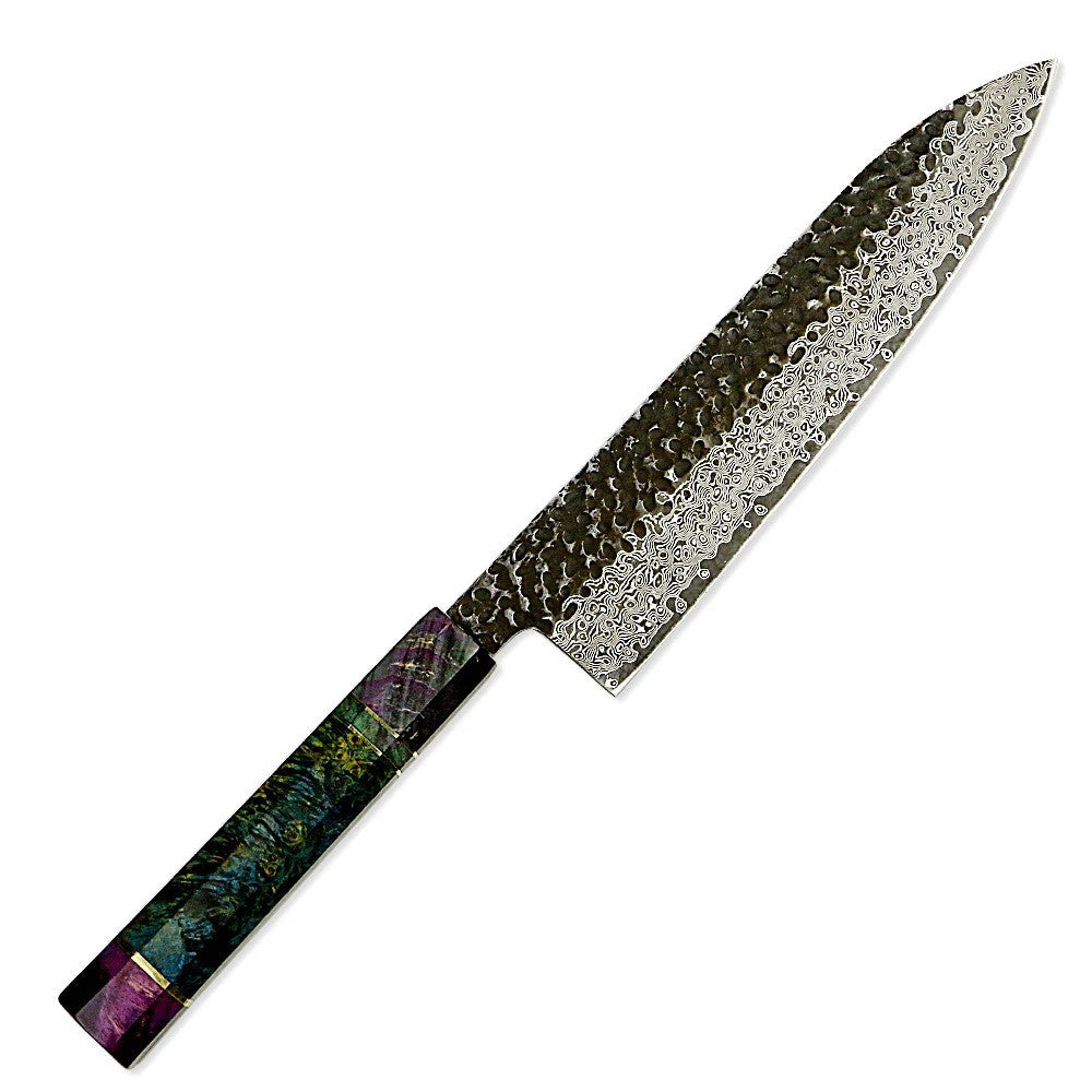 VG10 Damascus Tool Forging Knife Set - 8-Inch Chef, Kiritsuke, and 7-Inch Nakiri Knives