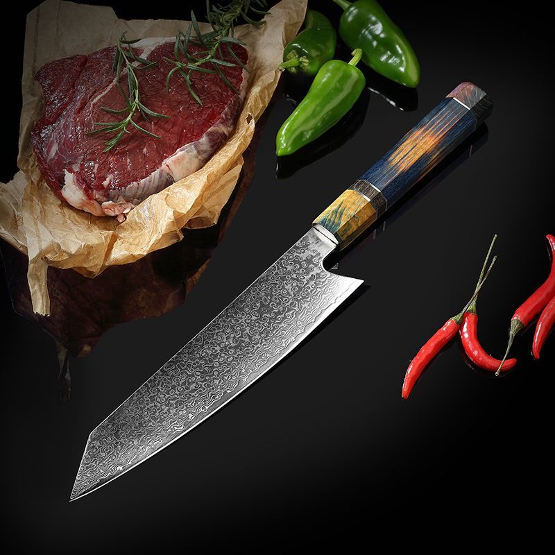 Damascus Steel VG Household Chef's Kitchen Knife - 8-Inch Blade